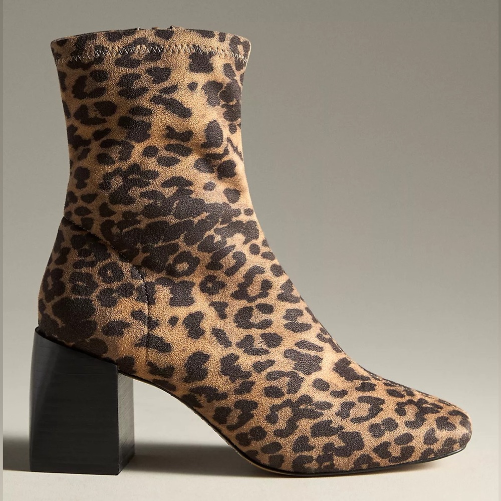 Silent D Leopard Ankle Boots US 5-5.5 / EU 36 WIDE
